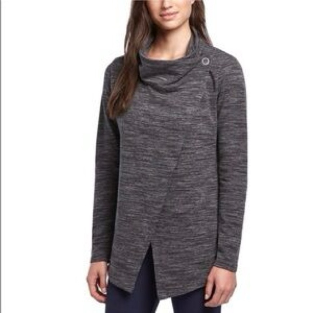 Danskin Charcoal Cowl Neck Sweater Size Large
